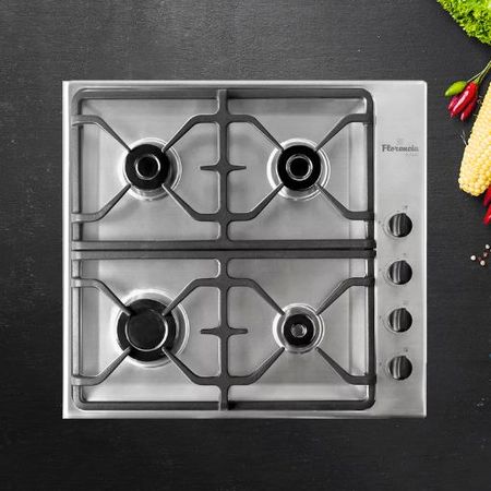 Anafe 4 Hornallas Multigas Rejilla Fundicion 6748i Acero Inox Florencia