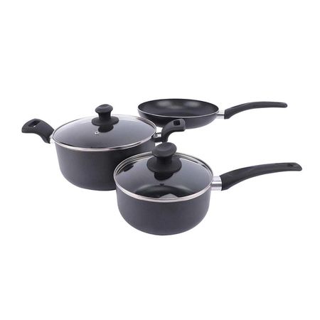 Bateria de Cocina de 3 Piezas Selecta Negra