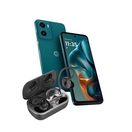 Combo De Celular Motorola Moto G05 4+64Gb Verde + Auriculares Bluetooth Tws Sport Dekkin