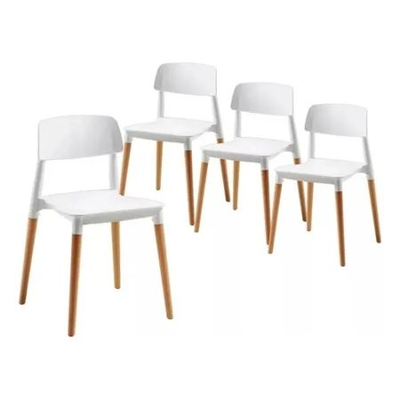 Sillas Milan x 4 Uni. Blancas
