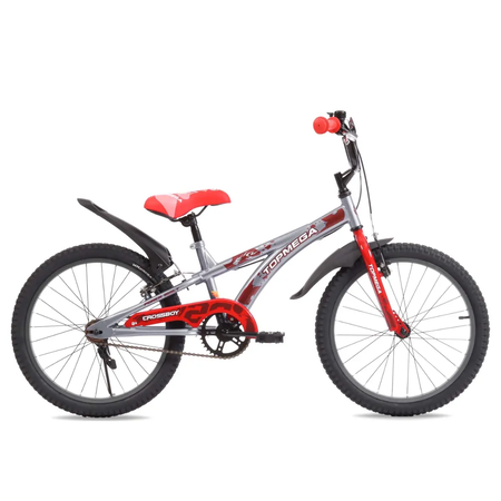 Bicicleta Infantil TopMega Crossboy R20 1V Talle Único Gris/Rojo