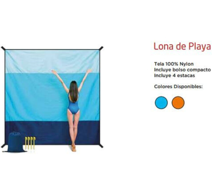 Lona Playera 200x140cm Lp200n Celeste Outdoors - Vista 2