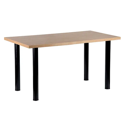 Mesa Silcar M9 1500 Caño Negro Tapa Roble Americano