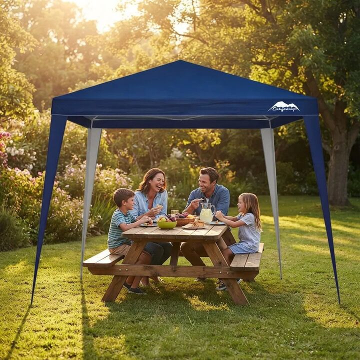 Gazebo Outdoors Easycamp 7030 3x3m Rafia Impermeable Azul - Vista 7