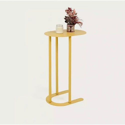 Mesa de arrime Iron DS Home 65x40x27 cm Ocre - Vista 1