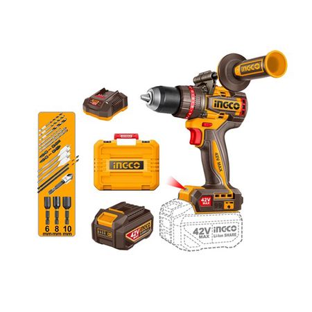 TALADRO PERCUTOR 13MM 99NM 1100W 42V INGCO CIDLI429982-4