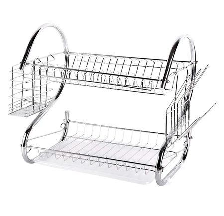 Escurre Seca Platos Vajilla Metal Cromado Hogar Actual