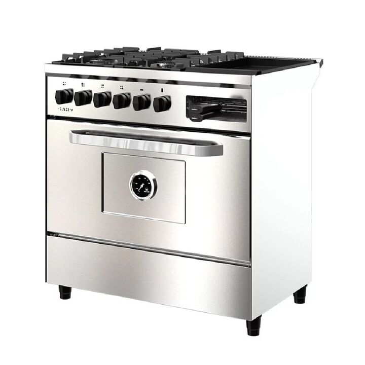 Cocina Industrial Saho Kuma 820 Multigrill 4 Hornallas Puerta Ciega Multigas 82cm - Vista 3