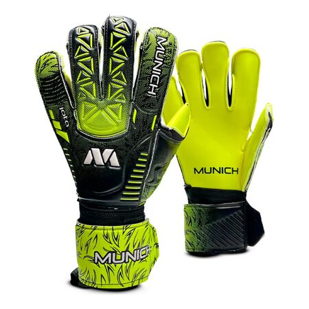 Guantes Arquero Munich Jota  Palma 4mm Junior Y Adultos Amarillo/Negro 8