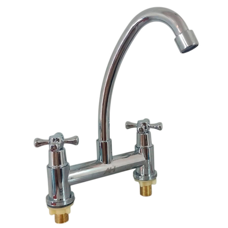 Griferia Doble Comando Baño Cocina Alpina AH017S 10 mm