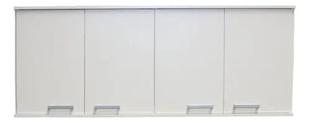 Alacena Melamina 1.60 M Platinum 4 Puertas 3 Estantes Blanca Blanco