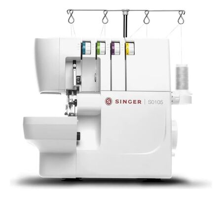 Maquina De Coser Overlock Singer S0105 Portable  Blanco