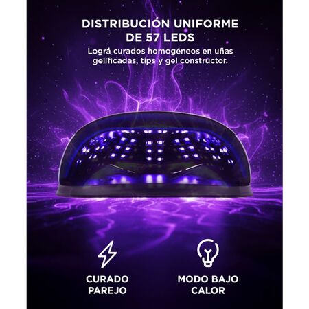 Cabina Para Uñas Gadnic 254W Led UV Profesional 57 Leds