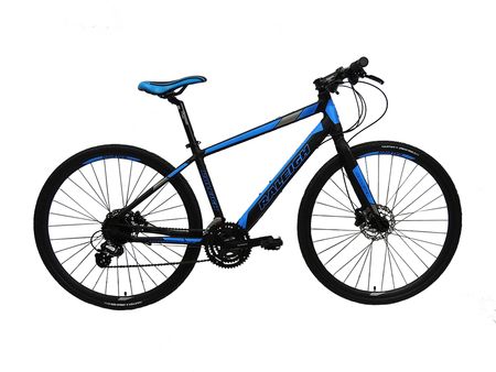 Bicicleta Raleigh Urban 1.1 R28" - Talle 21"/XL - Negro/Azul -Cuadro de aluminio- Frenos a discos Hidráulicos- 24 Vel.