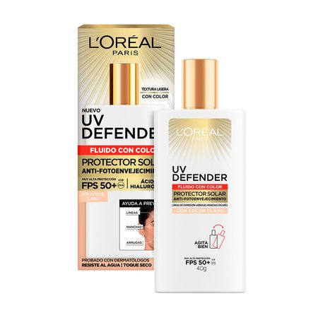 Loreal Paris Protector Solar Fluido Claro Fps50 UV Defender