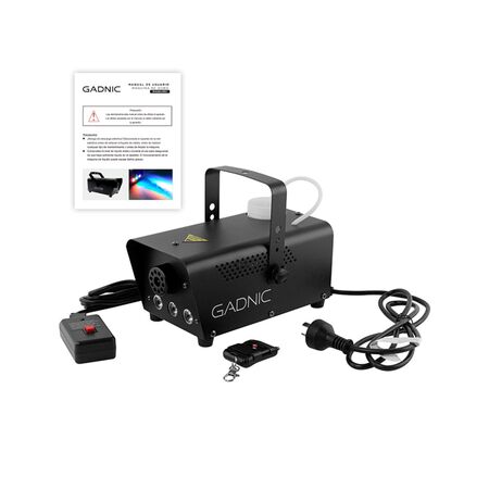 Maquina De Humo Gadnic 500W C/Control Remoto Luces RGB