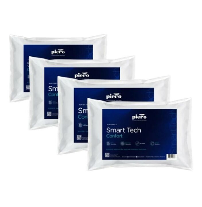 Almohadas Smart Tech Confort Piero Fibra 70x40cm Combo x4 - Vista 1