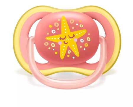 Set Chupetes Ultra Air Deco X2 6-18M Rosa Y Naranja ( SCF085/04)