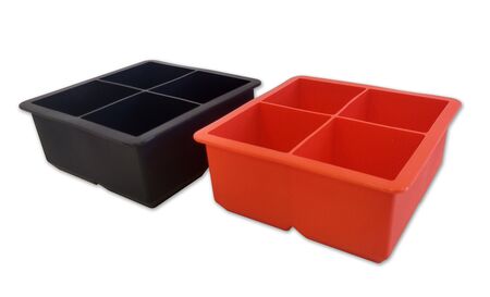 Set De 2 Cubeteras De Silicona De 4 Hielos Grandes