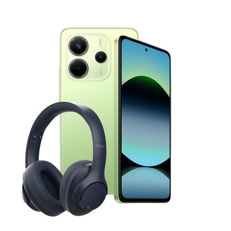 Combo Xiaomi Note 14 6+128GB Lime Green + Auriculares Hune Over-ear Azul