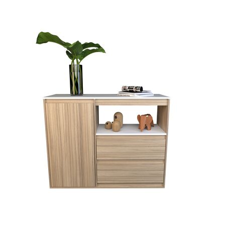 Bahiut 1.10 Mts Linea Terrae Tables Cod: 4025 Cocobolo y Blanco