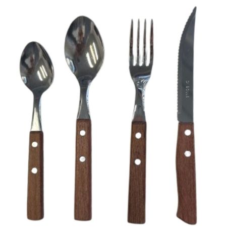 Juego de Cubiertos Asado Mango Madera 24 pzas - 6 personas