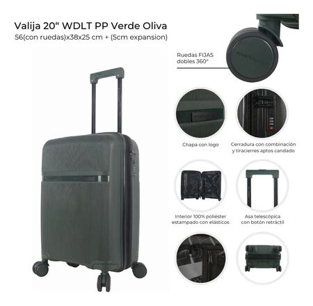 Valija Wanderlust  48059 20 Pulgadas Expandible Pp Cerradura