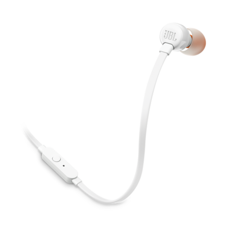 AURICULAR JBL T110 IN EAR C.PLANO MIC WHITE