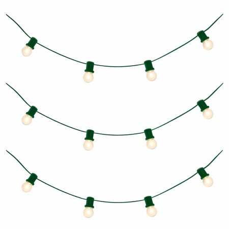 Guirnalda 10M Verde Con 20 Portalampara Eco Led 40W Frio