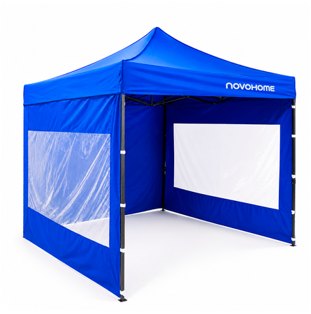 Gazebo Plegable Reforzado 3X3 Mts Novohome C/Paredes Ventana
