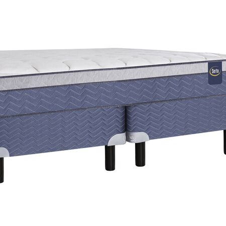 Colchon y Sommier Serta Florida Pocket Firm Super Queen 160x200x26cm Resortes Con Europillow Soft