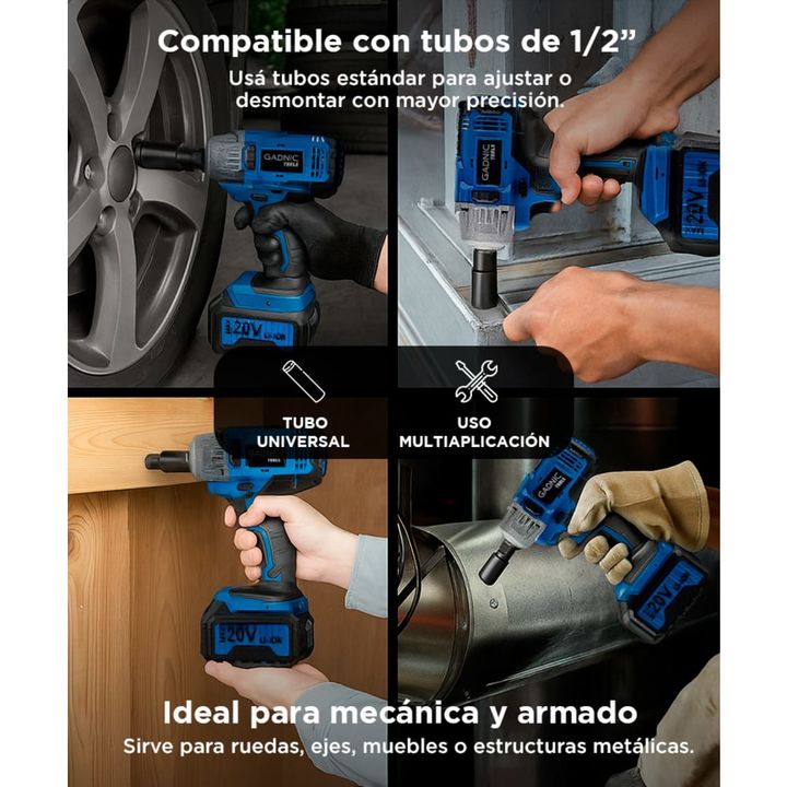 Llave de Impacto Inalámbrica Gadnic D200 20V - Vista 5