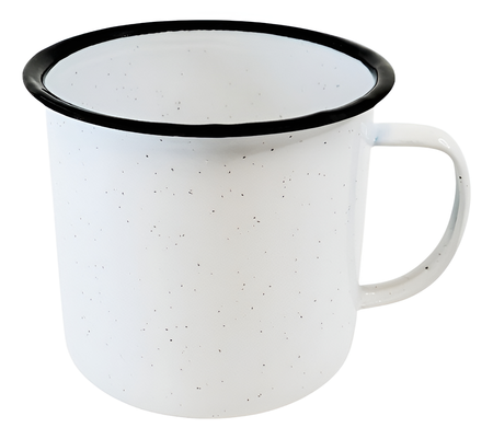 Jarro Hervidor Enlozado Vintage Puntitos 11 Cm Blanco
