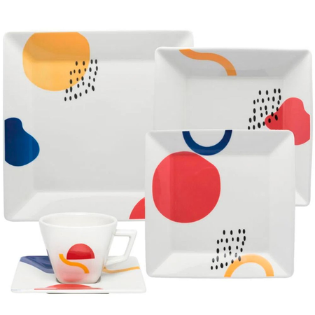 Quartier Dessau - Juego De Vajilla X 30 Piezas Oxford Porcelana