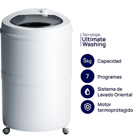 Lavarropas Drean 5Kg Redondo Blanco Lrdr57Sb0