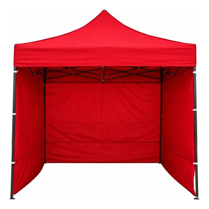 Gazebo Plegable C/ Pared 3x3m Black Jack Gaze02 Oxford 1080d Rojo - Vista 1