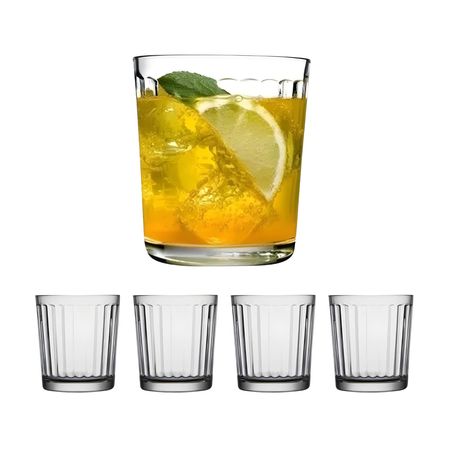 Set X 4 Vasos Agua Tragos Vidrio Pasabahce Optica