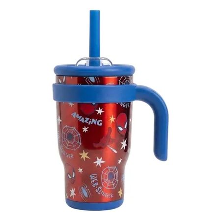 Vaso Termico Infantil 400ml Spiderman Clandy Dsm8366 Rojo
