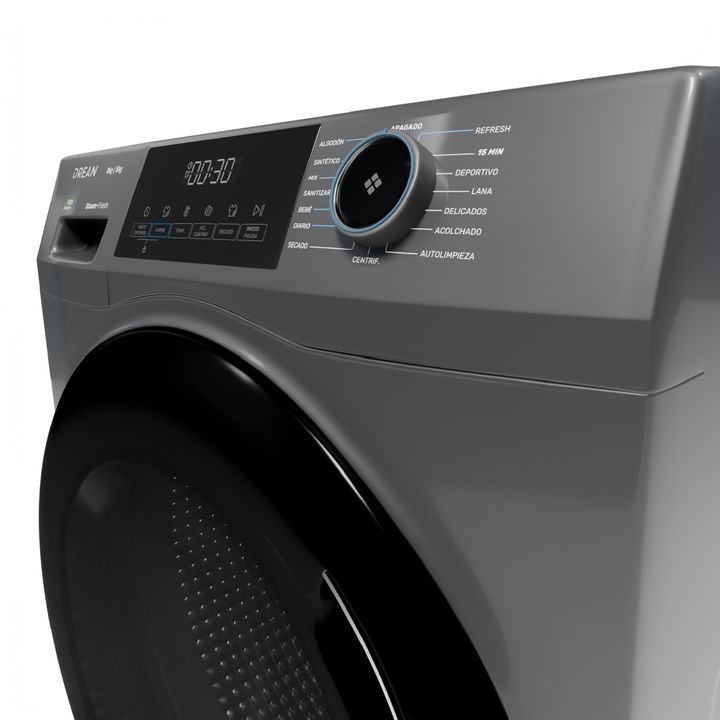 Lavasecarropas Carga Frontal Ecoinverter 8 Kg Gris Drean LSCDR0805SG0 - Vista 5