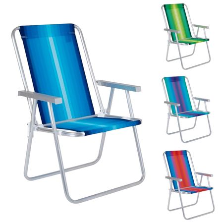 Silla Alta Plegable Aluminio Mor Cap 120 Kg Colores Surtidos