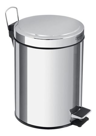 Cesto Tacho Basura Acero Tramontina Con Pedal 5 Litros  
