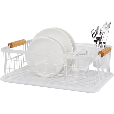 Escurre Platos Cocina Acero Pintado Hogar Actual Blanco