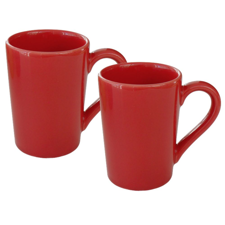 Set X2 Jarros Mug 230 Cc Rojo - Oxford