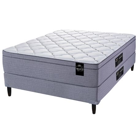 Colchon y Sommier King Koil Bradford 2 Plazas y Media 140x190cm Espuma de Alta Densidad con Europillow