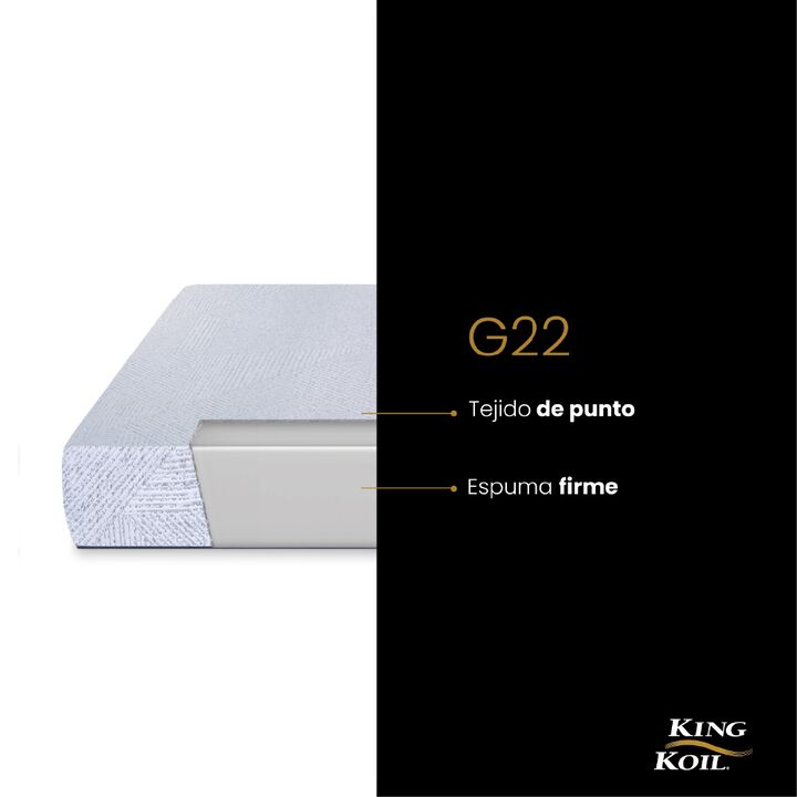 Colchon King Koil G22 1 Plaza 80x190x22cm Espuma de Alta Densidad Enrollado - Vista 10