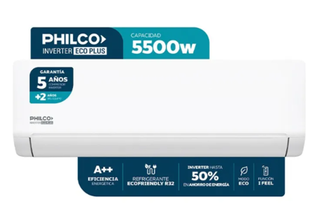 Aire Acondicionado Split Philco PHIN55HA2AN 5500Watts f/c Inverter
