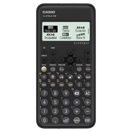 CALCULADORA CIENTIFICA CASIO FX570LA CW - NEGRO, 10+2 DIGITOS,