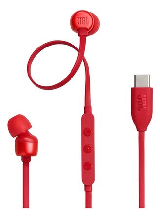 Auricular JBL Manos Libres Stereo T 310 Rojo - Type C
