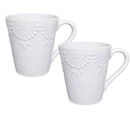 Dallas - Set X2 Jarros 280 Cc Blancos