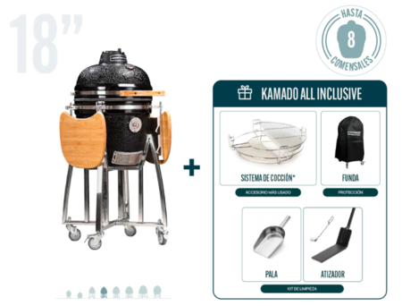 PROMO ALL INCLUSIVE: KAMADO ASADOR PORTEÑO 18" 
